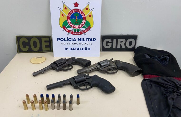 PM captura 8 criminosos, apreende armas jogadas em rio e frustra ataque de facções