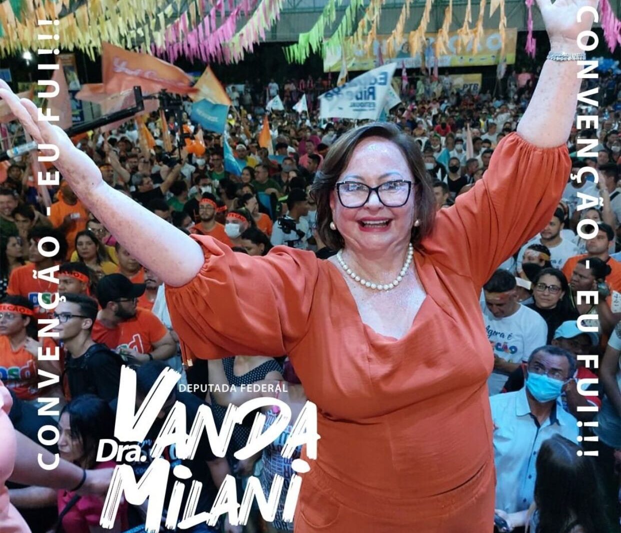 *Vanda Milani oficializa pré-candidatura ao senado e emociona na convenção da coligação “Com a Força do Povo”*