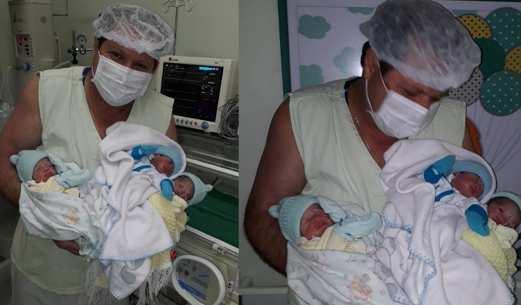 EM FEIJÓ: Mulher dá à luz trigêmeos de parto normal na maternidade Nair Correia de Araújo